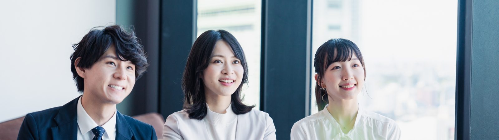 Business people sharing documents in an office